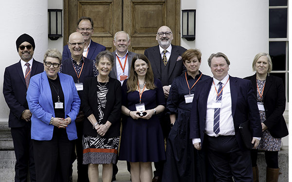 ECC Essex Global Summit – Speakers Group Picture features – (from left to right) Kamaljit Hunjan Regional MD of Olympus in the UK & Ireland, Joanne Giles ECC LSIP Director, Levent Yildizgoren Co-founder of TTC wetranslate Ltd, Scott Goodfellow MD of Wilkin & Sons, Denise Rossiter CEO of ECC, Andy Sparks ECC LSIP Executive Director, Sally Jones EY UK Trade Strategy & Brexit Leader, Joe Denham Chairman of Vegtrug Ltd, Juliet Wallwork Customs Duty Director at BDO UK LLP, William Bain Head of Trade Policy at the British Chambers of Commerce and Martyne Pearson VAT Partner at BDO UK LLP.