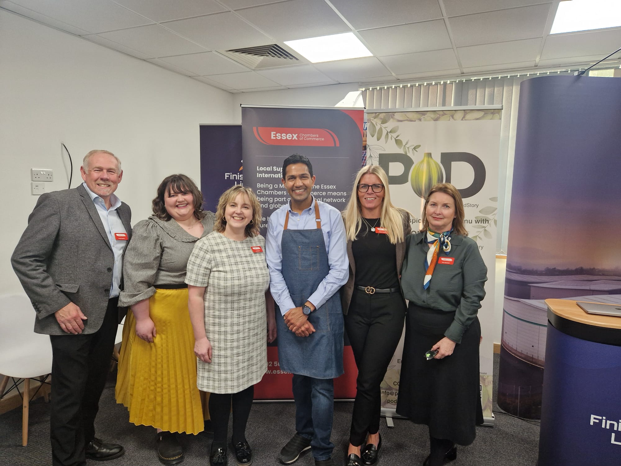 Essex Chambers team photographed with Anurag Aggarwal at networking event.